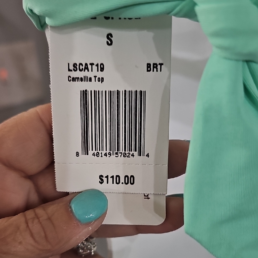 L*Space Mint Green Bikini Set Size Small Underwire Top High Cut Bottom NWT - Picture 3 of 4